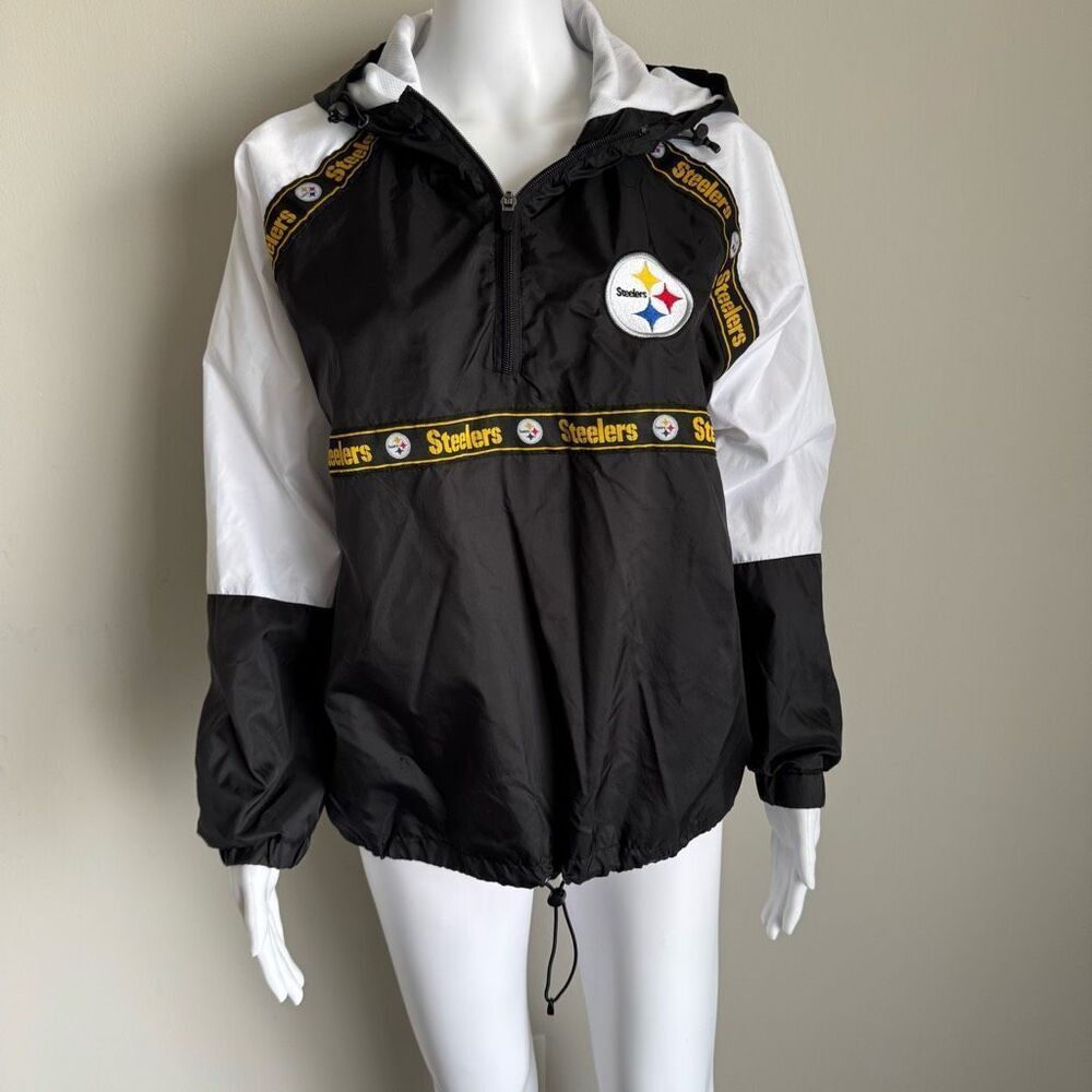 NFL Pittsburgh Steelers Half Zip Windbreaker Women’s Size L